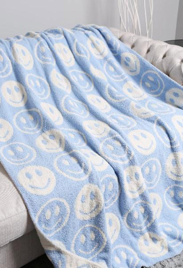 KK Bloom Marlay Blanket-Baby Blue Smile