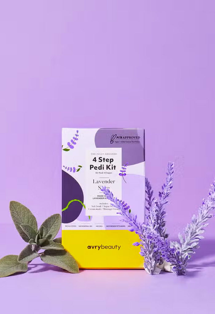 Avry Beauty Lavender Sage 4 Step Pedi Kit