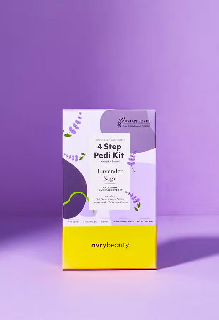 Avry Beauty Lavender Sage 4 Step Pedi Kit