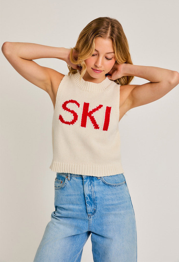 KK Bloom Ski Sweater-Candy Red