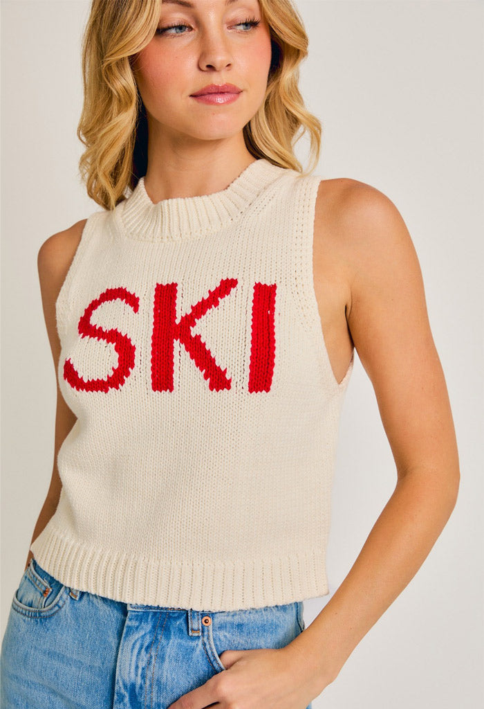 KK Bloom Ski Sweater-Candy Red