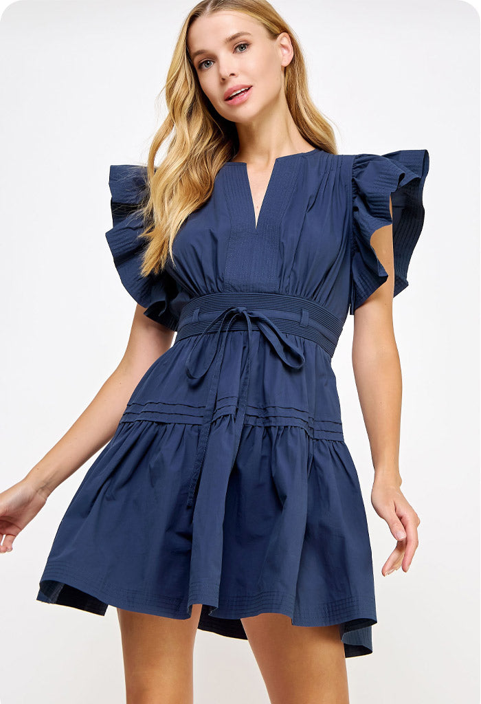 KK Bloom Sutton Mini Dress-Navy