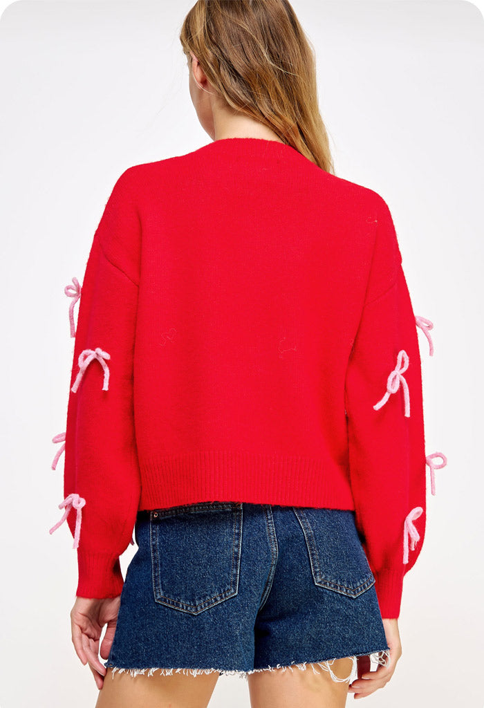 KK Bloom Crush Sweater-Valentine Red