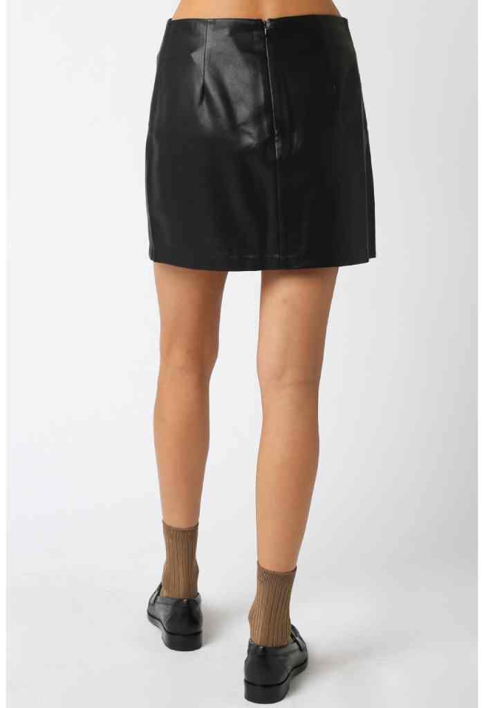 KK Bloom Carrie Faux Leather Mini Skirt
