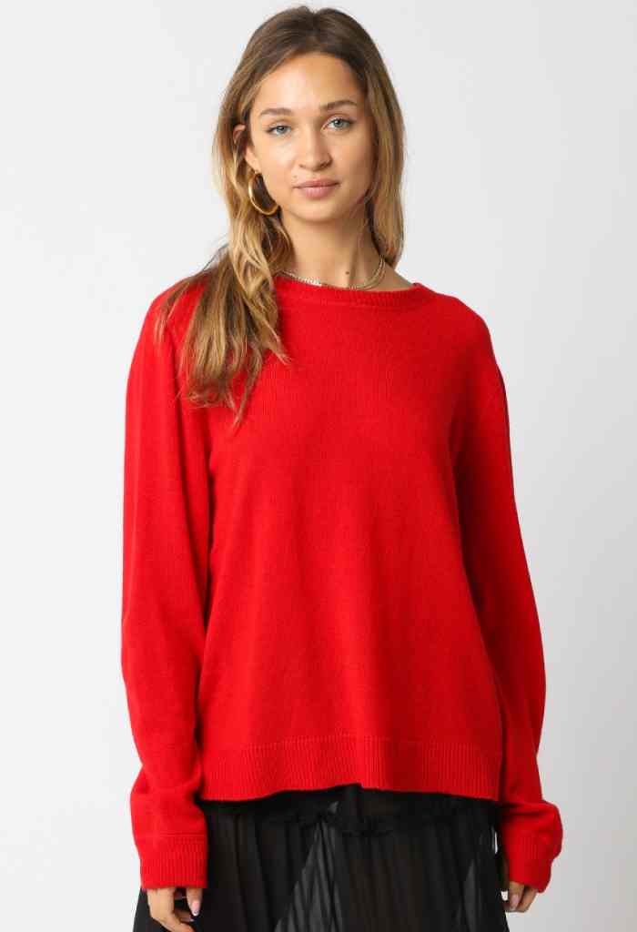 KK Bloom Cloud Sweater-Cherry Red