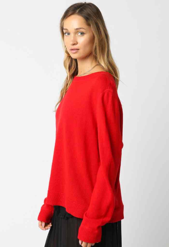 KK Bloom Cloud Sweater-Cherry Red