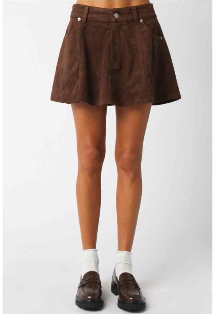 KK Bloom Sally Suede Mini Skirt