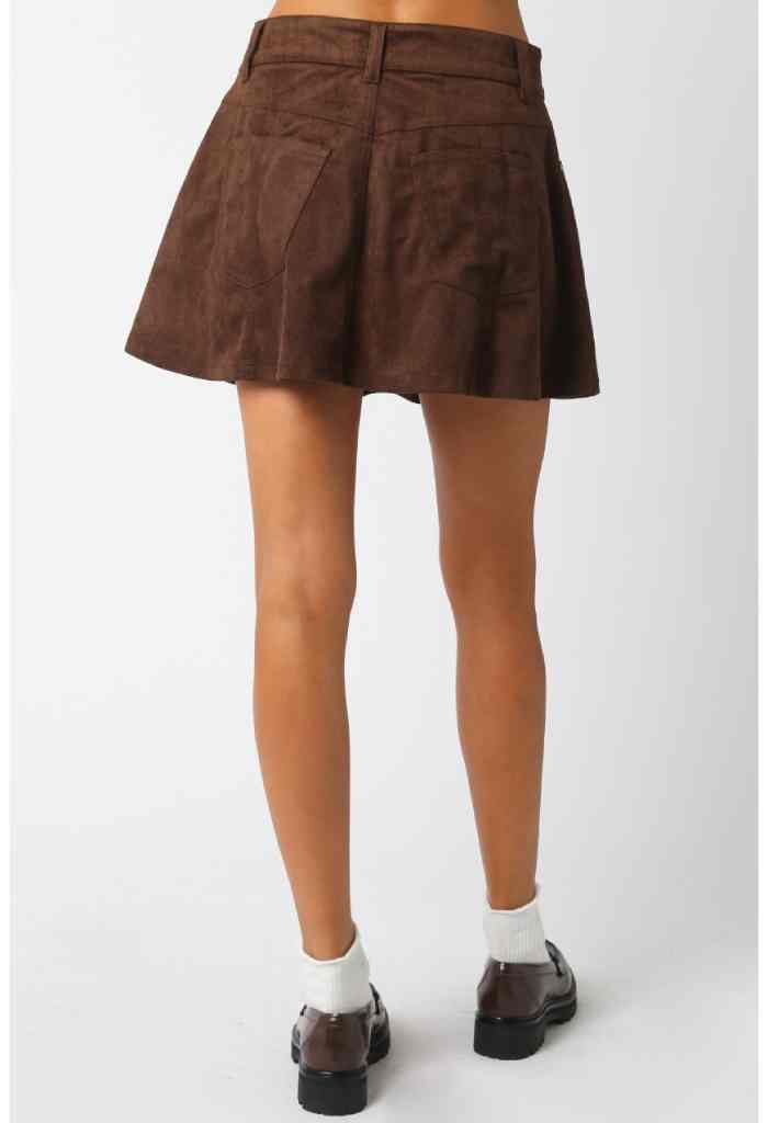 KK Bloom Sally Suede Mini Skirt