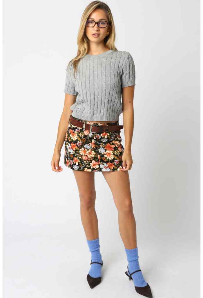 KK Bloom Flower Power Mini Skirt