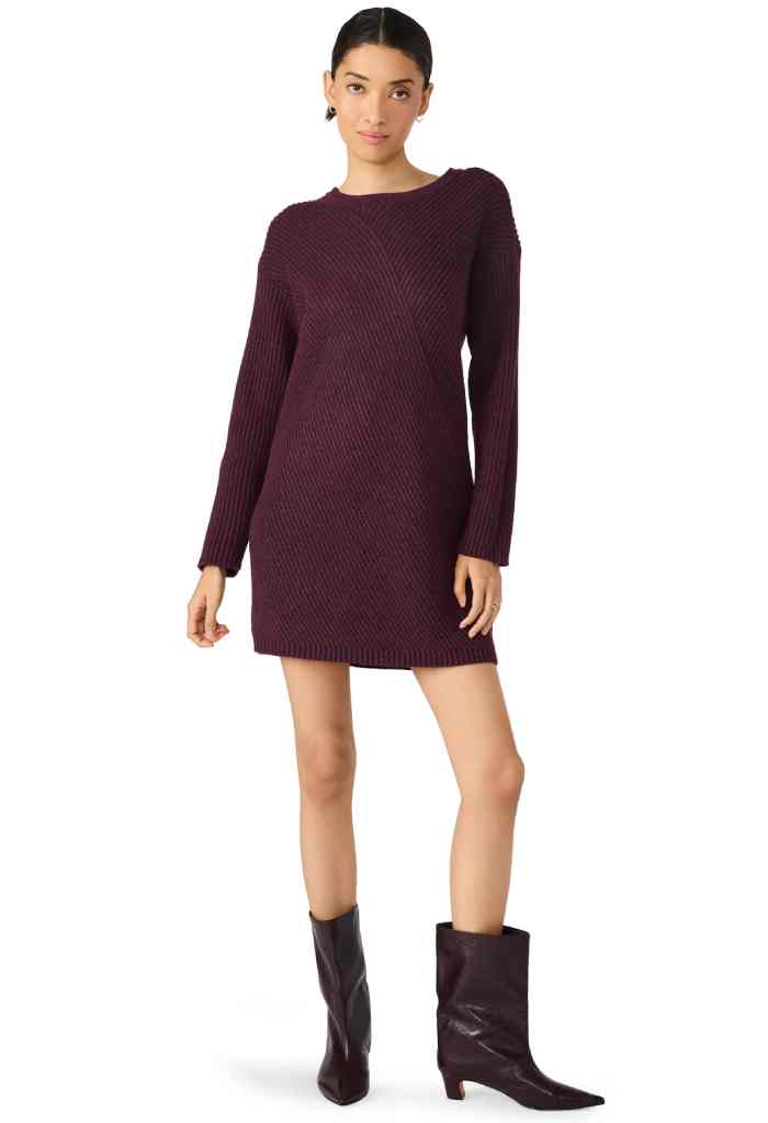 Steve Madden Abbie Sweater Dress-Beet