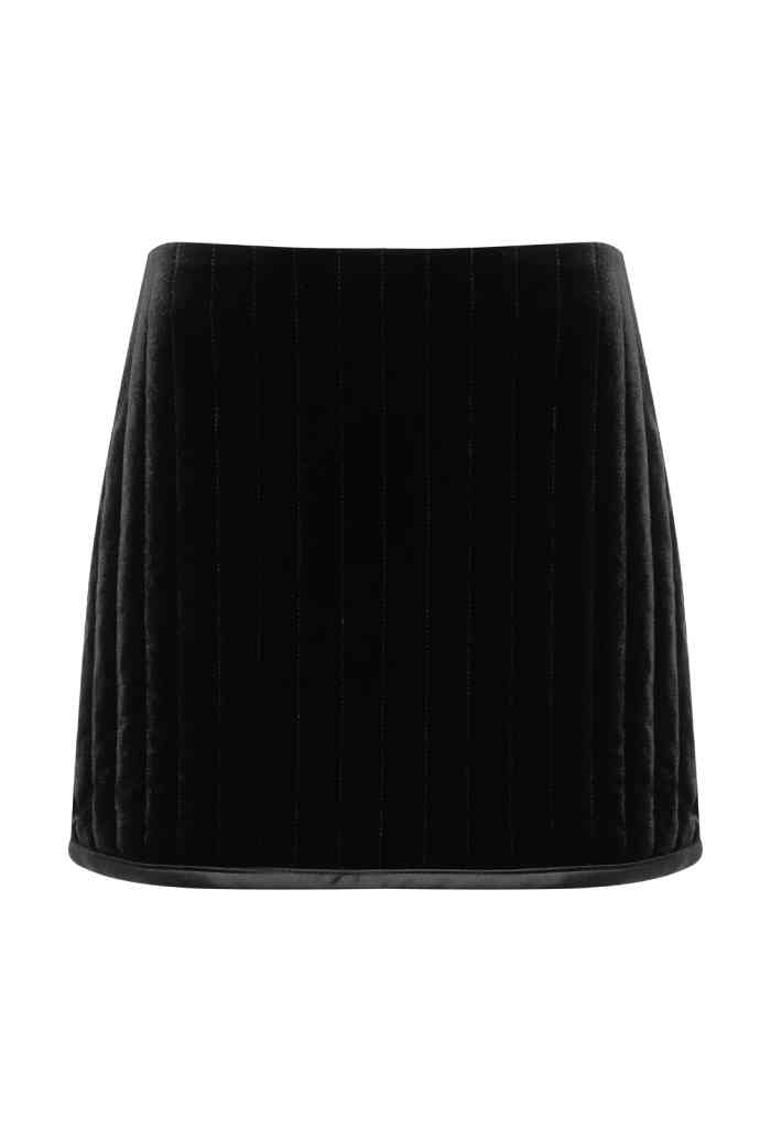 Sanctuary Clothing The Quilted Velvet Mini Skirt