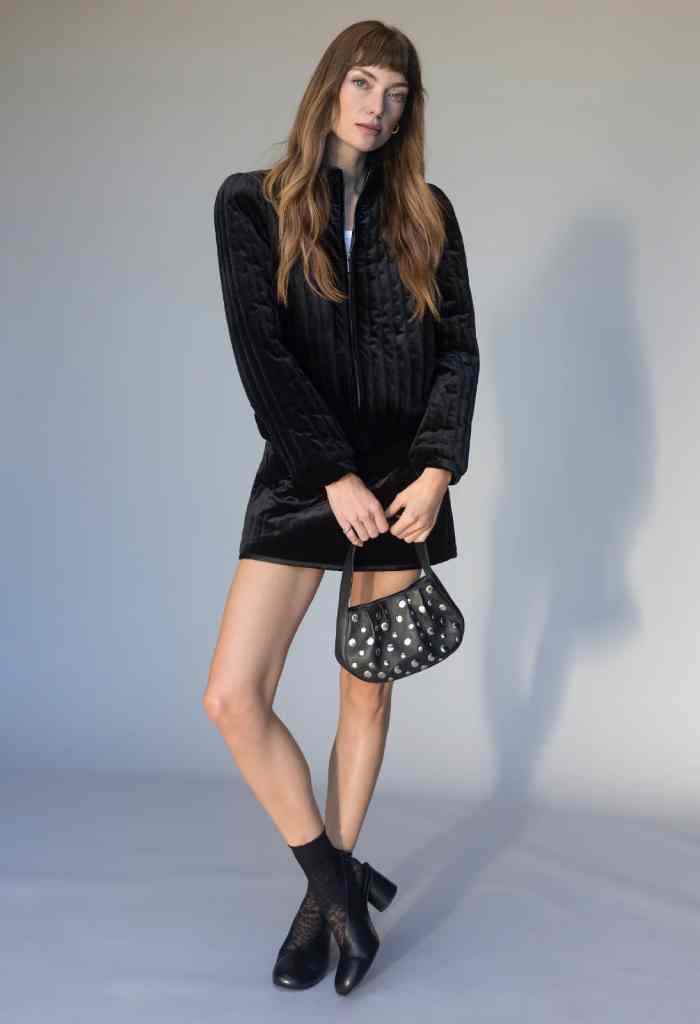 Sanctuary Clothing The Quilted Velvet Mini Skirt