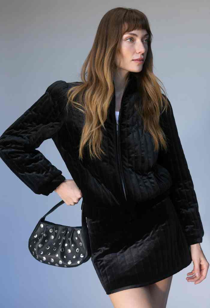 Sanctuary Clothing The Quilted Velvet Mini Skirt