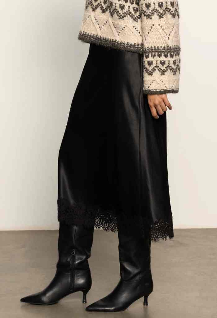 Sanctuary Clothing Slip Skirt With Lace