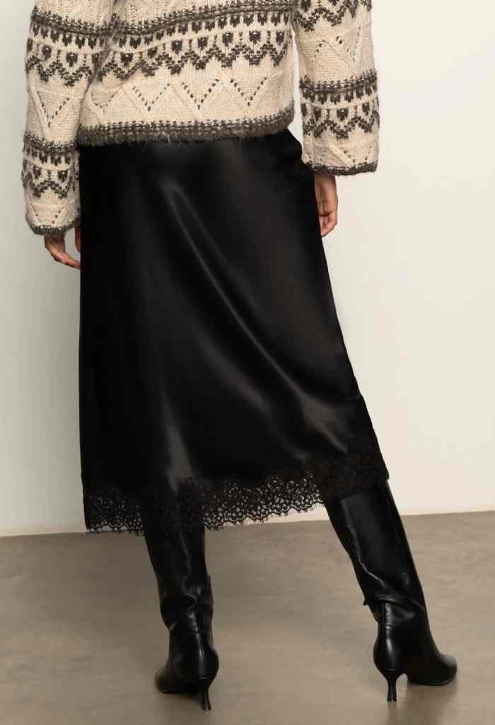 Sanctuary Clothing Slip Skirt With Lace