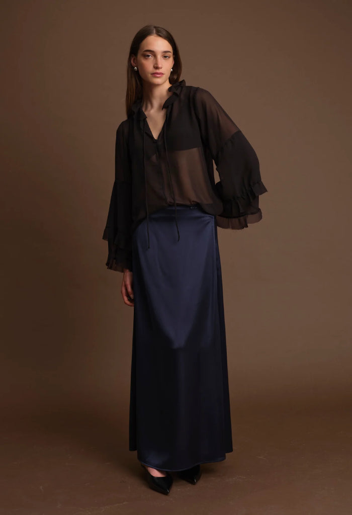 Deluc Clothing Marcus Skirt-Midnight Navy