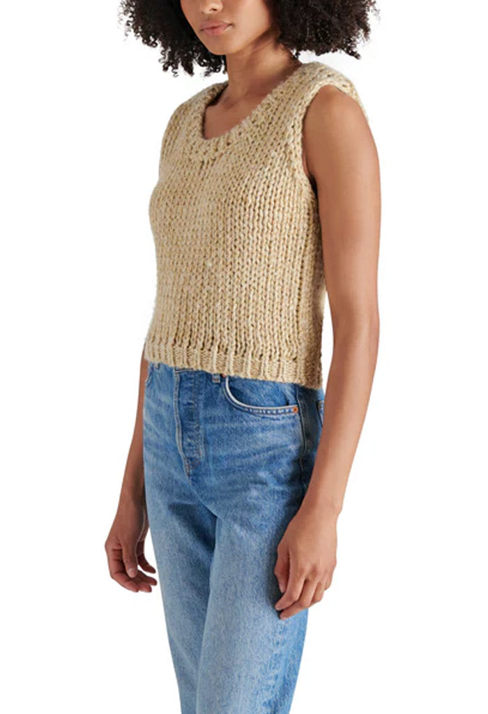 Steve Madden Eleny Sweater Vest-Dusty Taupe