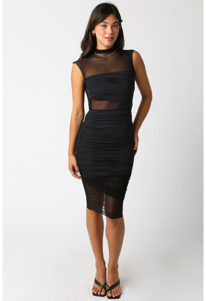 KK Bloom Aleah Mesh Midi Dress