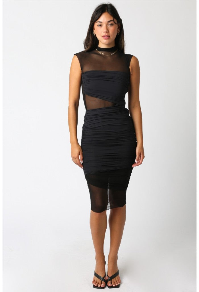 KK Bloom Aleah Mesh Midi Dress