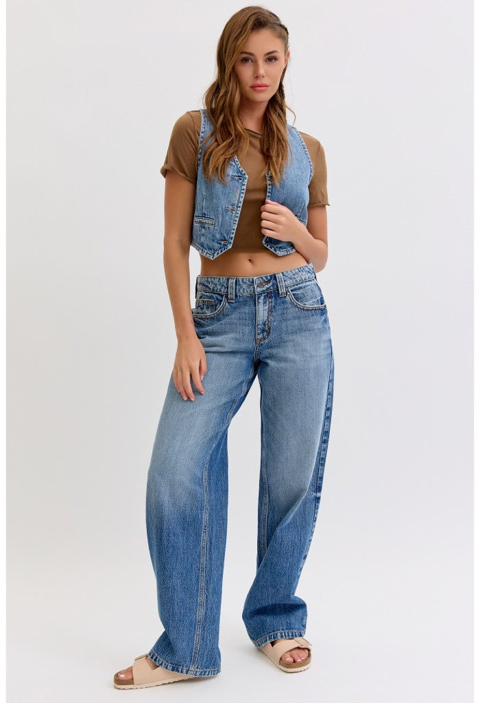 KK Bloom 90s Low Rise Baggy Denim