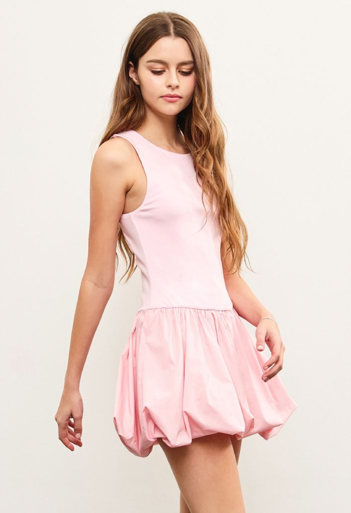 KK Bloom Balloon Hem Dress