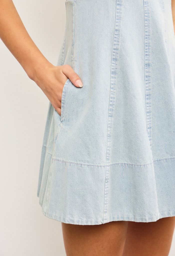 KK Bloom Braided Denim Dress