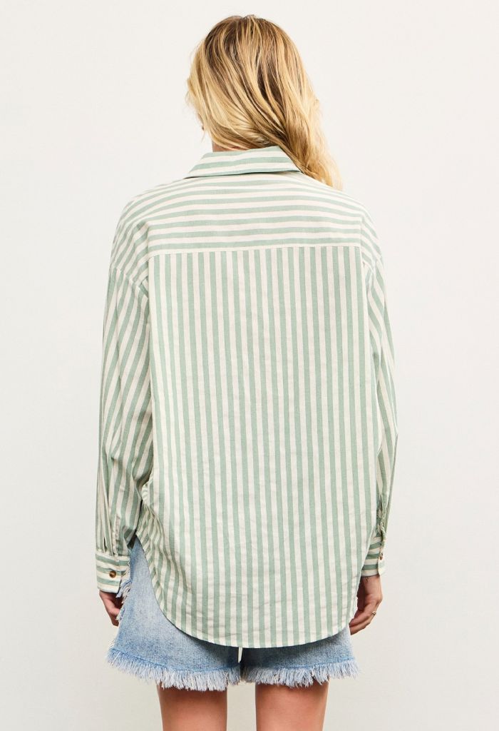 KK Bloom Striped Button Down