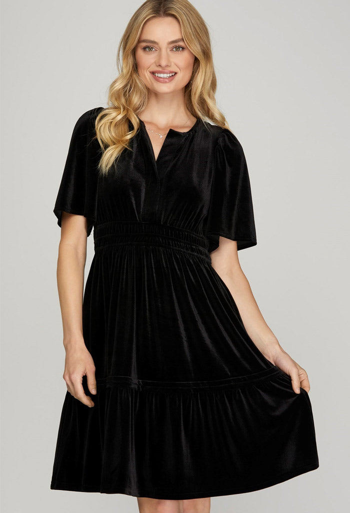 KK Bloom Estelle Velvet Dress