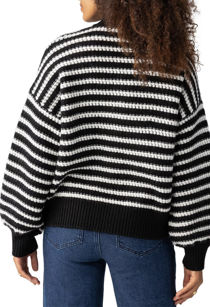 Sanctuary Keep It Chic Stripe Sweater-Black/Chalk Stripe