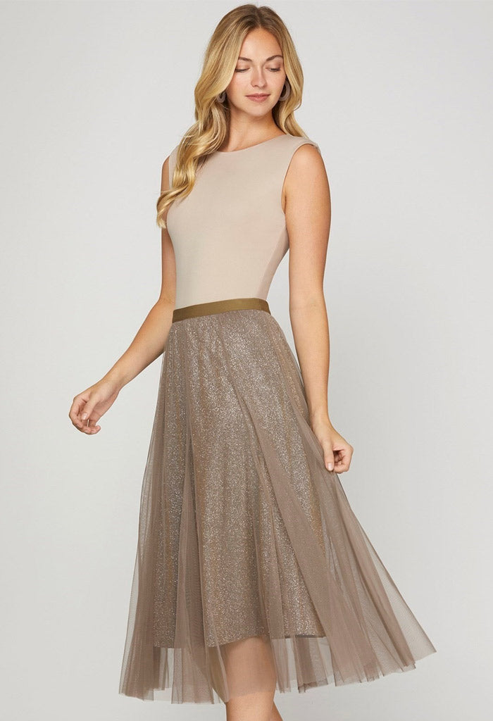 KK Bloom Ball Drop Midi Skirt