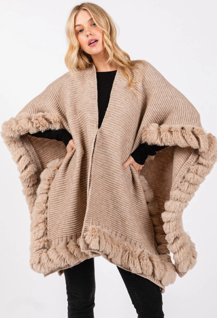 KK Bloom Cozy Caviar Poncho