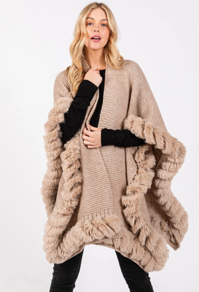 KK Bloom Cozy Caviar Poncho