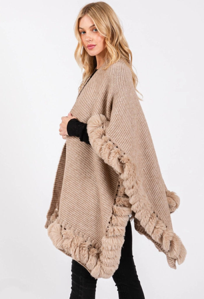 KK Bloom Cozy Caviar Poncho