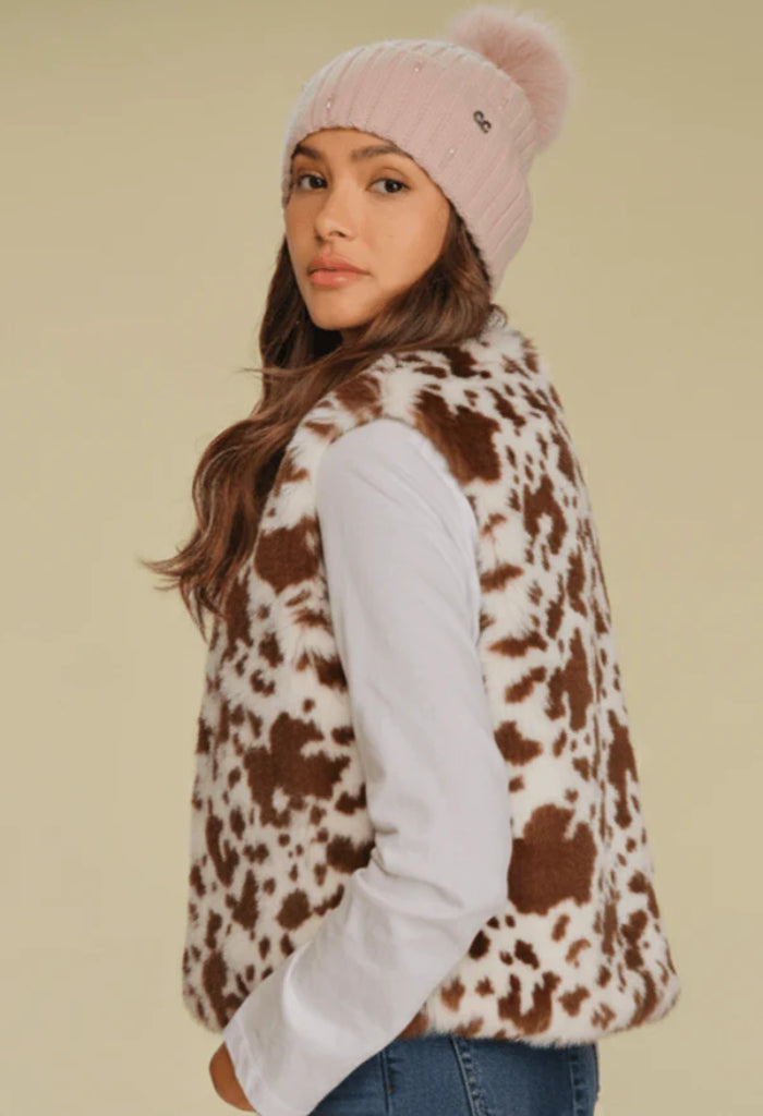 KK Bloom Cowgirl Faux Fur Vest