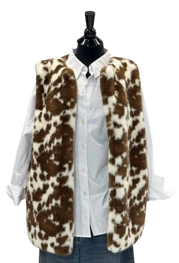 KK Bloom Cowgirl Faux Fur Vest