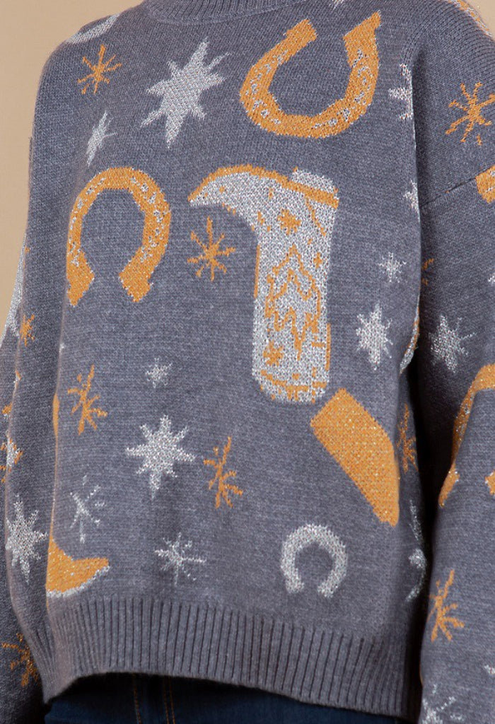 KK Bloom Midnight Cowgirl Sweater