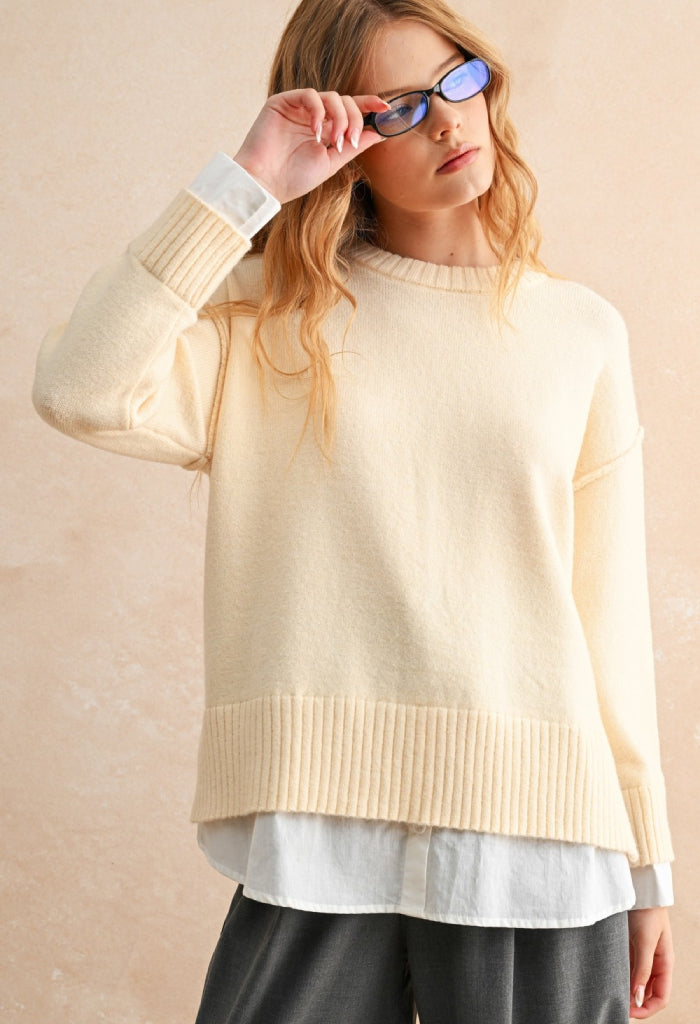 KK Bloom Vanilla Swirl Sweater Top