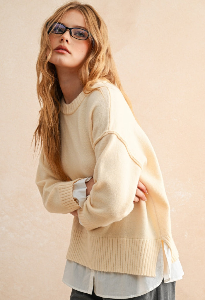 KK Bloom Vanilla Swirl Sweater Top