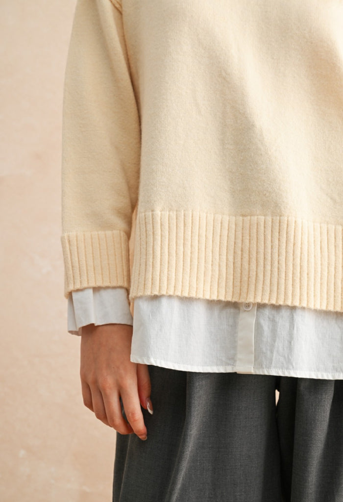 KK Bloom Vanilla Swirl Sweater Top