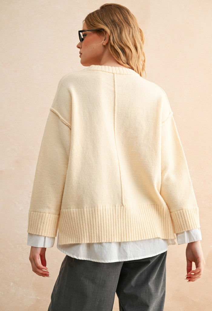 KK Bloom Vanilla Swirl Sweater Top