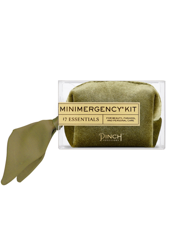 Pinch Velvet Scarf Minimergency Kit-Olive