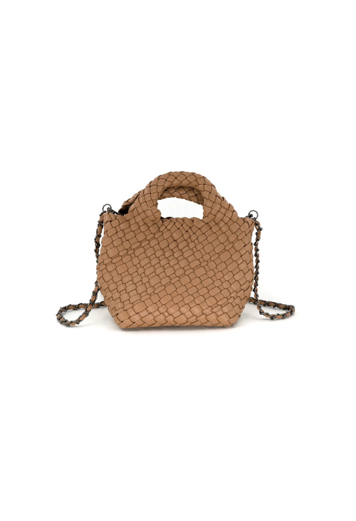 KK Bloom Braided Clutch-Taupe