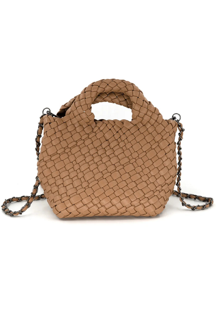 KK Bloom Braided Clutch-Taupe