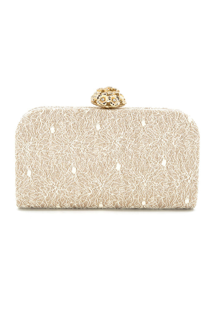 KK Bloom Valerie Evening Bag-Champagne