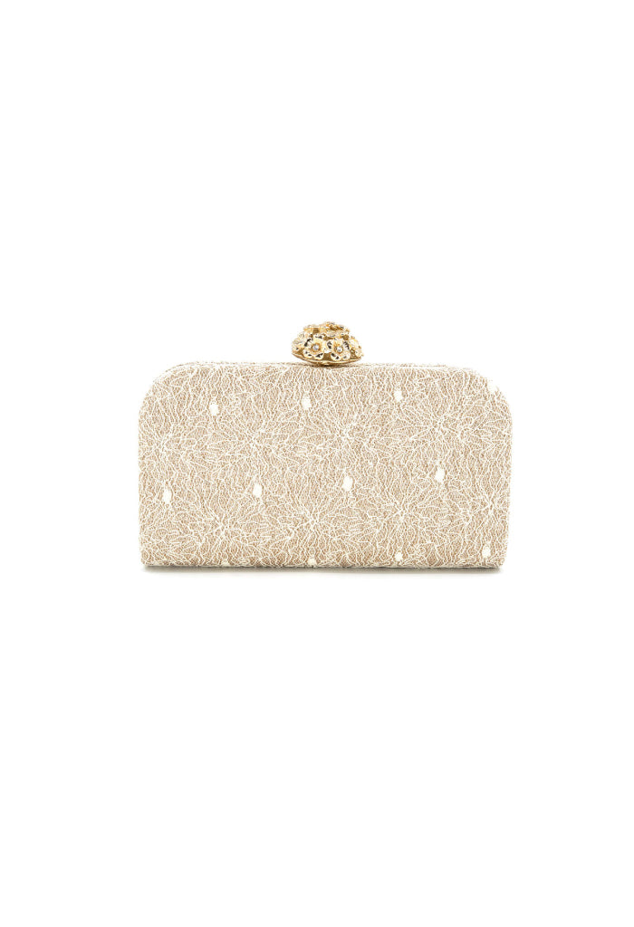 KK Bloom Valerie Evening Bag-Champagne