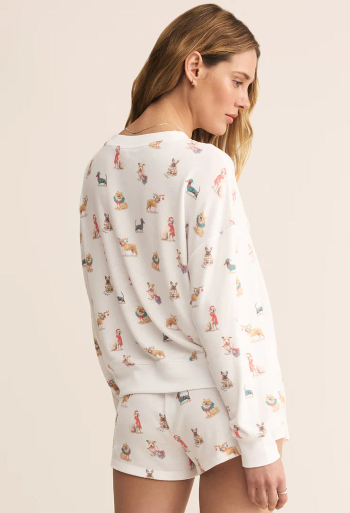 Z Supply Cozy Up Pup Long Sleeve Top
