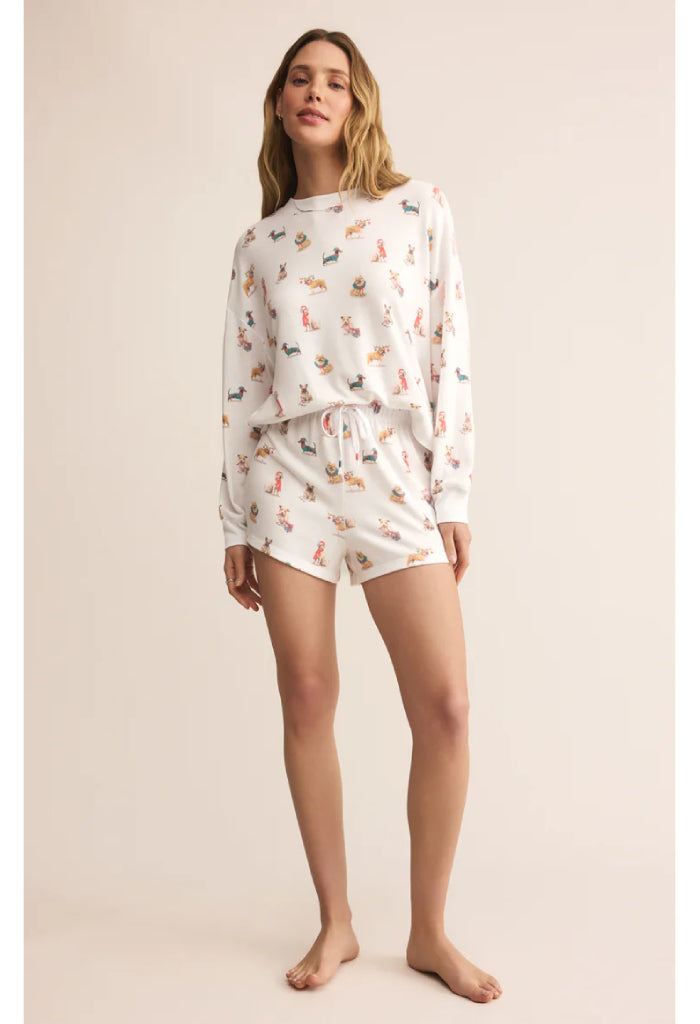 Z Supply Cozy Up Pup Long Sleeve Top