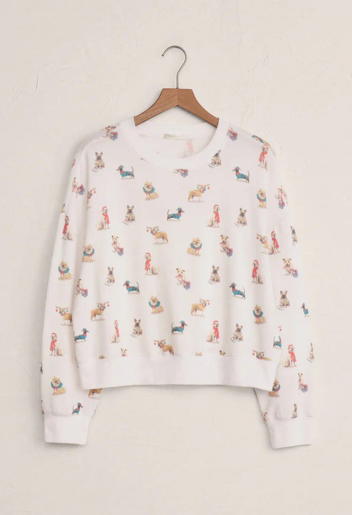 Z Supply Cozy Up Pup Long Sleeve Top