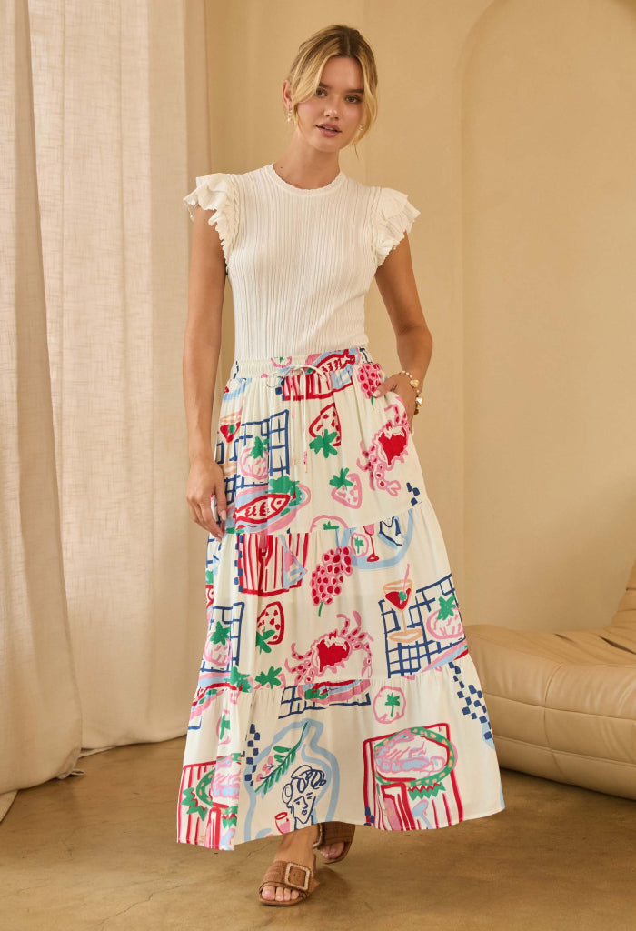 KK Bloom Madrid Midi Skirt