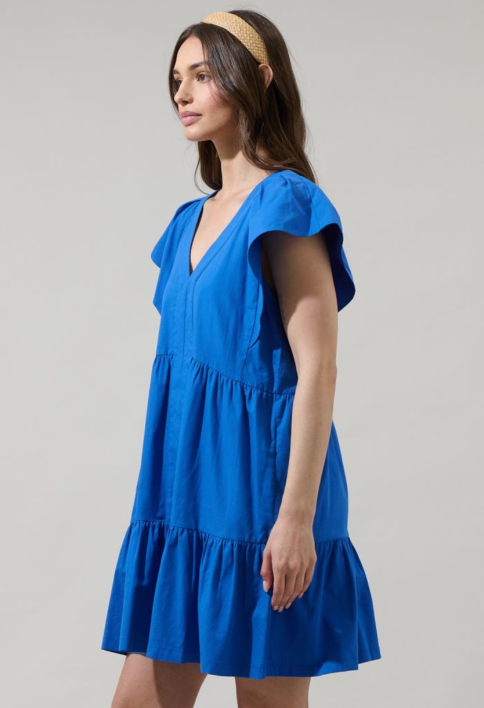 KK Bloom Sabrina Shift Dress-Cobalt